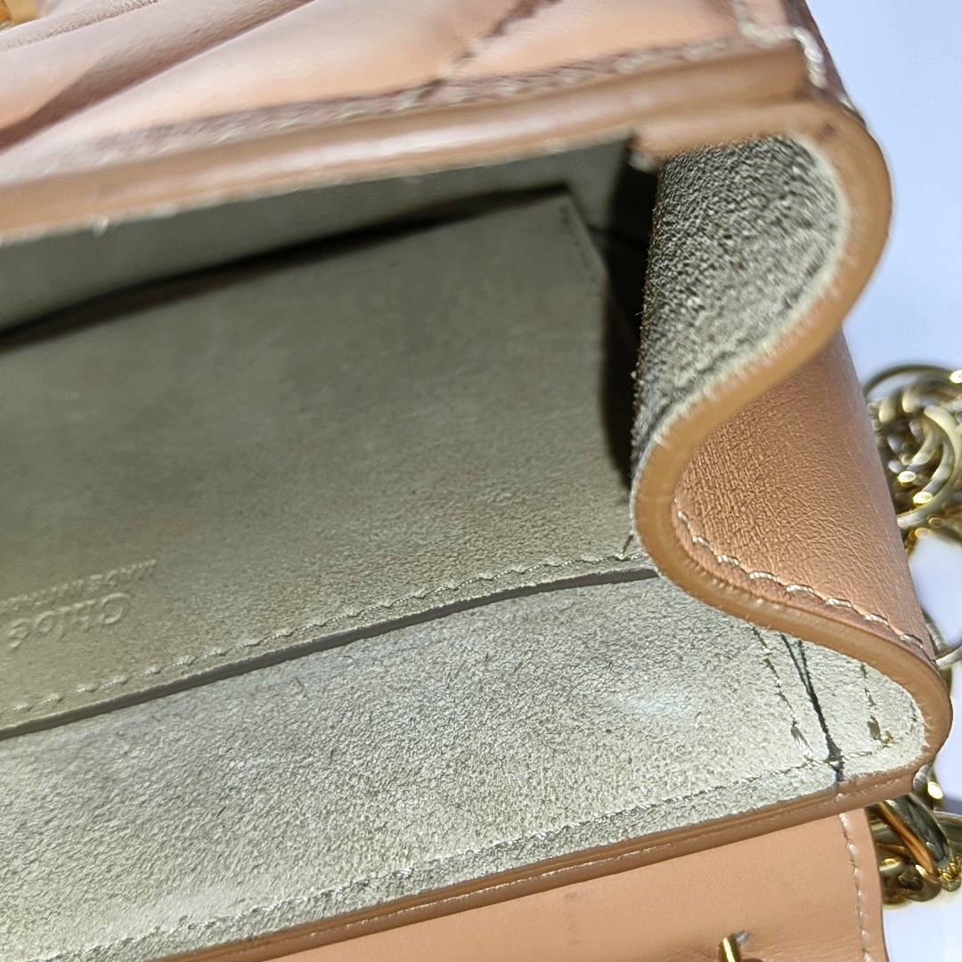 Chloé Drew Small size Brown Leather Quilted Single Shoulder Crossbody Handbag Silver Hardware Removable shoulder strap-(SKU)-953009376