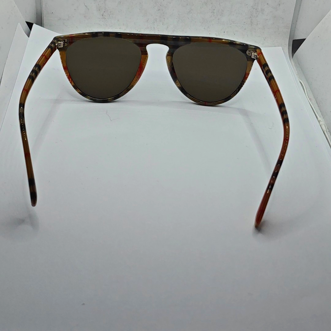 BURBERRY Black Round Synthetic Sunglasses-(SKU)-947986943