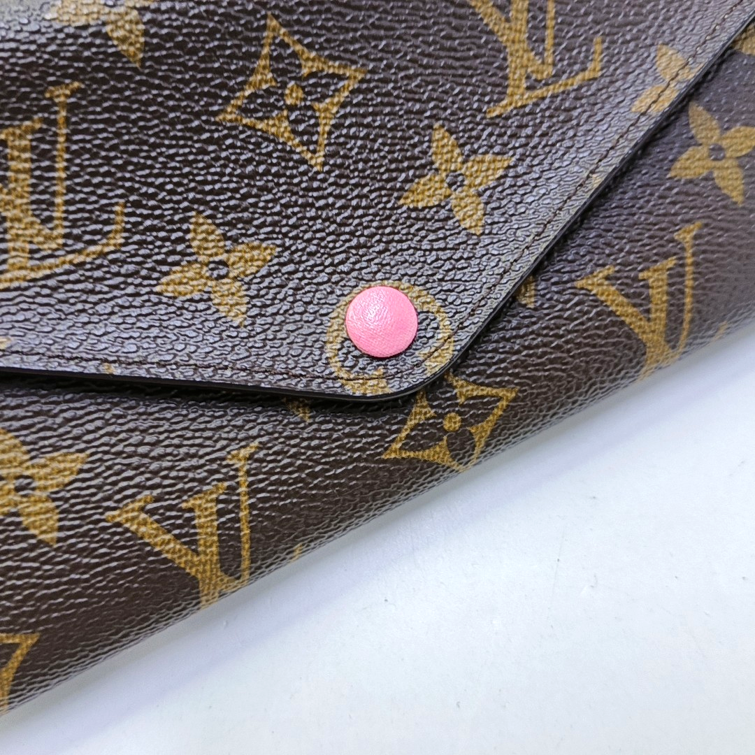 LOUIS VUITTON JOSÉPHINE Brown coated canvas vintage wallet Golden hardware-(SKU)-951380738