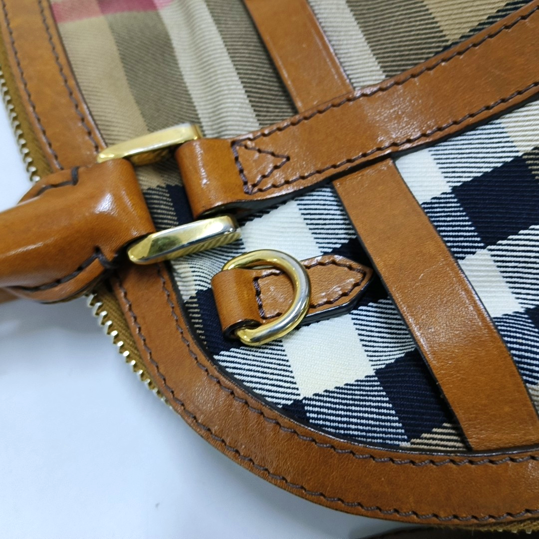 BURBERRY Sartorial Orchard Brown Canvas Handbag Crossbody Bag Single Shoulder Bag Golden hardware-(SKU)-958155782