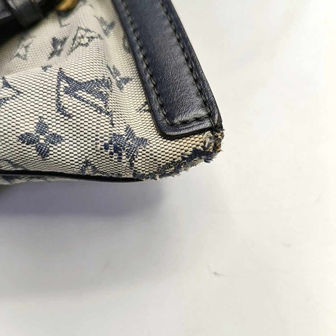 LOUIS VUITTON FRANCOISE Blue Canvas Monogram Single Shoulder Bag Handbag Golden hardware Removable shoulder strap-(SKU)-949164119