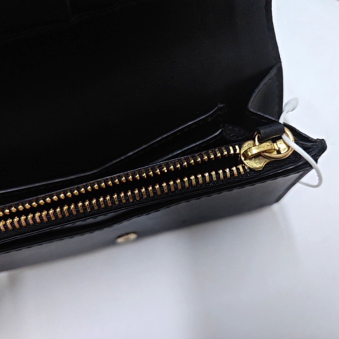 BURBERRY Black Cowhide Wallet Golden hardware-(SKU)-947686221
