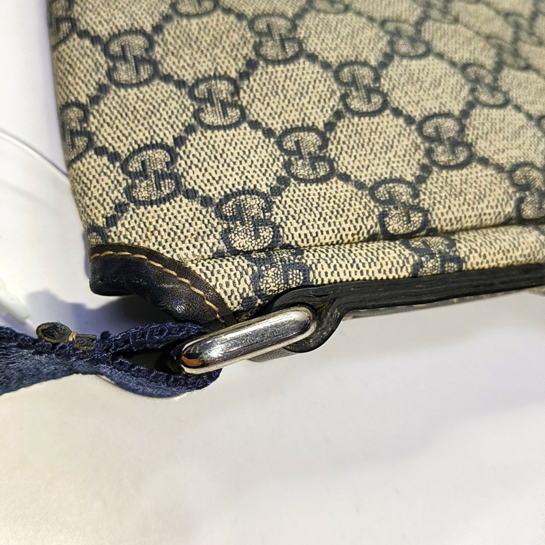 GUCCI Ebony Coated Canvas Monogram Shoulder Tote Crossbody Silver Hardware-(SKU)-951962908