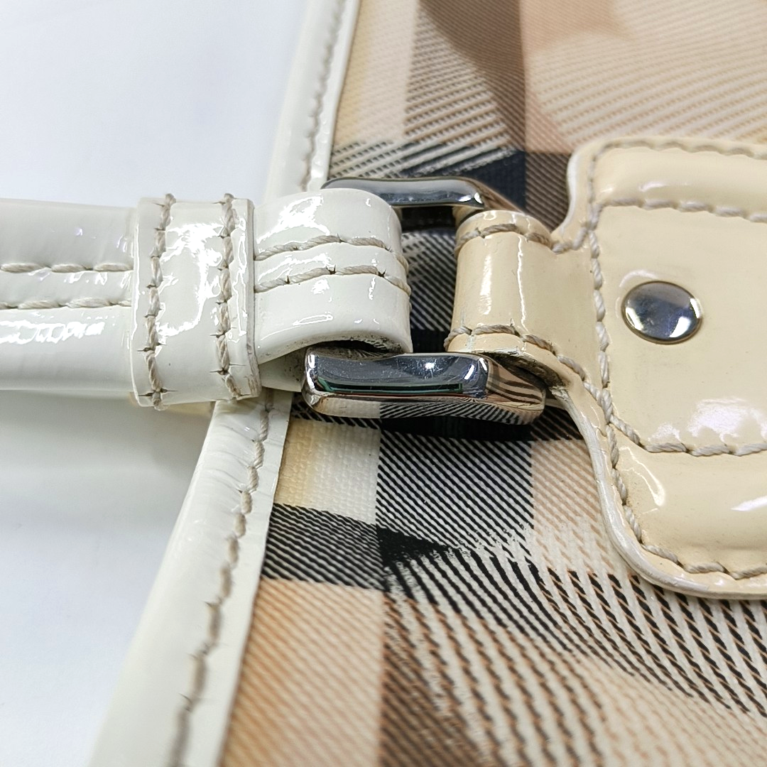 BURBERRY Tote bag Khaki Coated Canvas Printed Tote Bag Single Shoulder Bag Silver Hardware-(SKU)-958529166