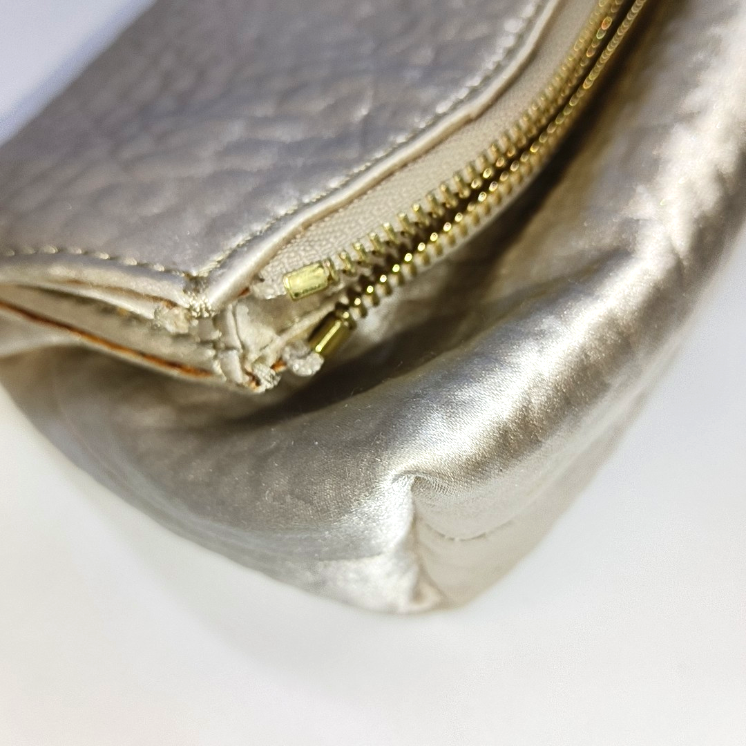 BURBERRY Champagne Satin Handbag Golden hardware-(SKU)-929982013
