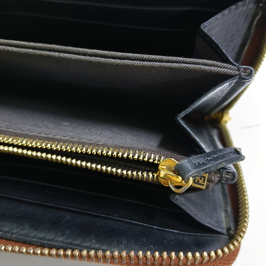 FENDI Multicolor Canvas Wallet Golden hardware-(SKU)-948382276