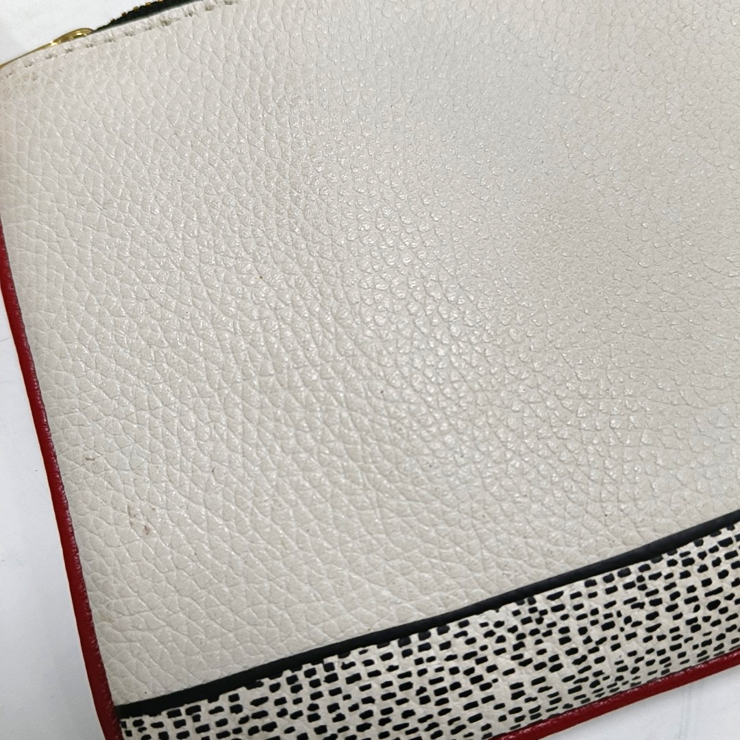 COACH Small size White Leather Printed Handbag Golden hardware-(SKU)-14243509