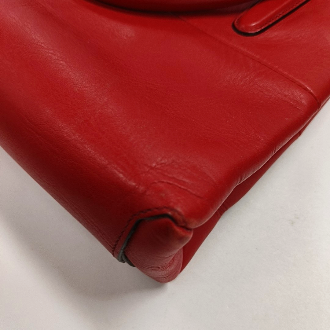 COACH Tote bag Red Leather Crossbody Single Shoulder Bag Handbag Golden hardware Removable shoulder strap-(SKU)-11962000