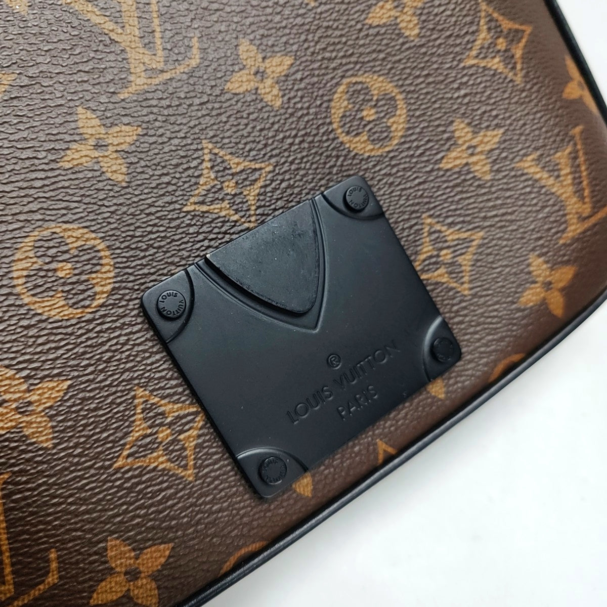 LOUIS VUITTON S LOCK Brown Coated Canvas Monogram Waist Bag with Black Hardware-(SKU)-970661468