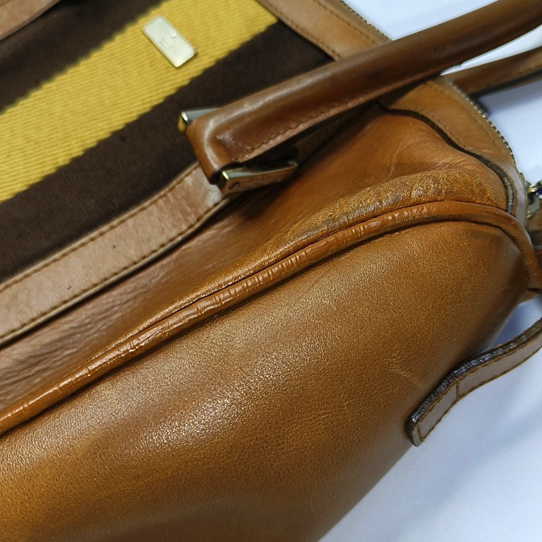 GUCCI Brown Leather Tote Bag Shoulder Bag Golden hardware-(SKU)-932783273