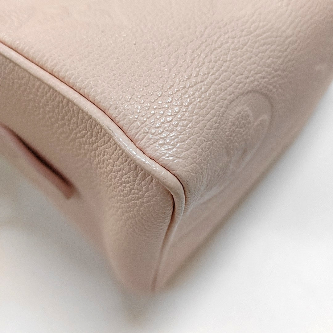 LOUIS VUITTON SPEEDY 20 Pink Leather Monogram Embossed Boston Bag Crossbody Bag Tote Bag Shoulder Bag Golden Hardware Removable Shoulder Strap Accessories Included-(SKU)-968584075