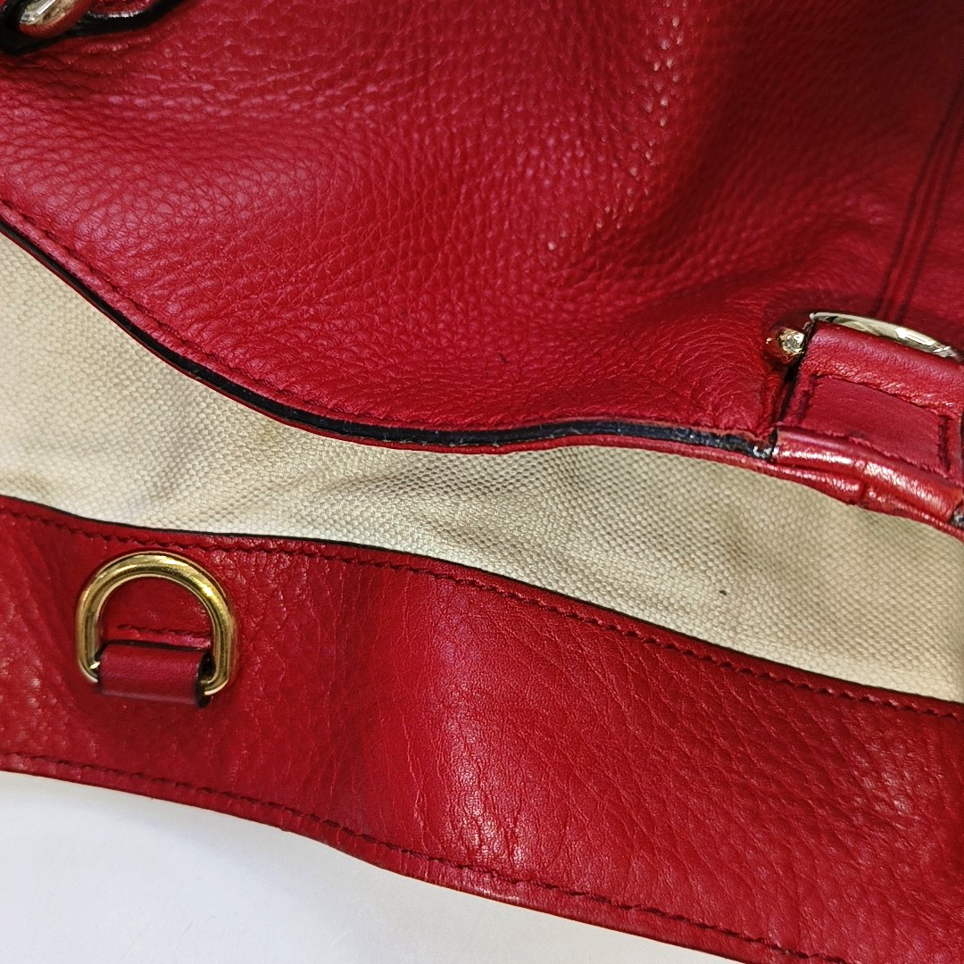 GUCCI Tote bag Red Cowhide Fringe Tote Bag Single Shoulder Bag Golden hardware-(SKU)-954793902