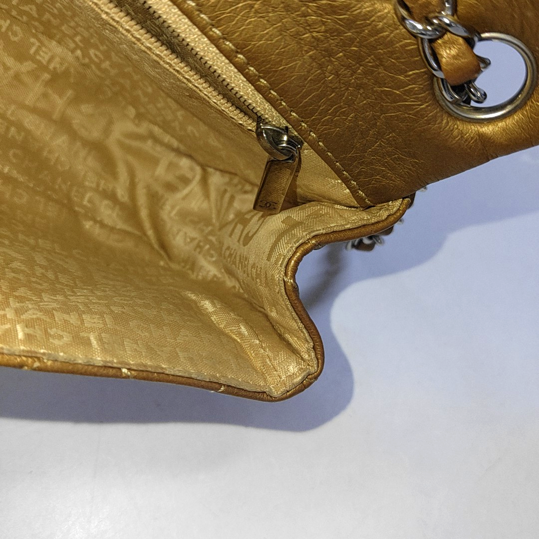 CHANEL CLASSIC FLAP Brown Deer Calfskin Quilted Handbag Silver Hardware 10 Clasp-(SKU)-940915348