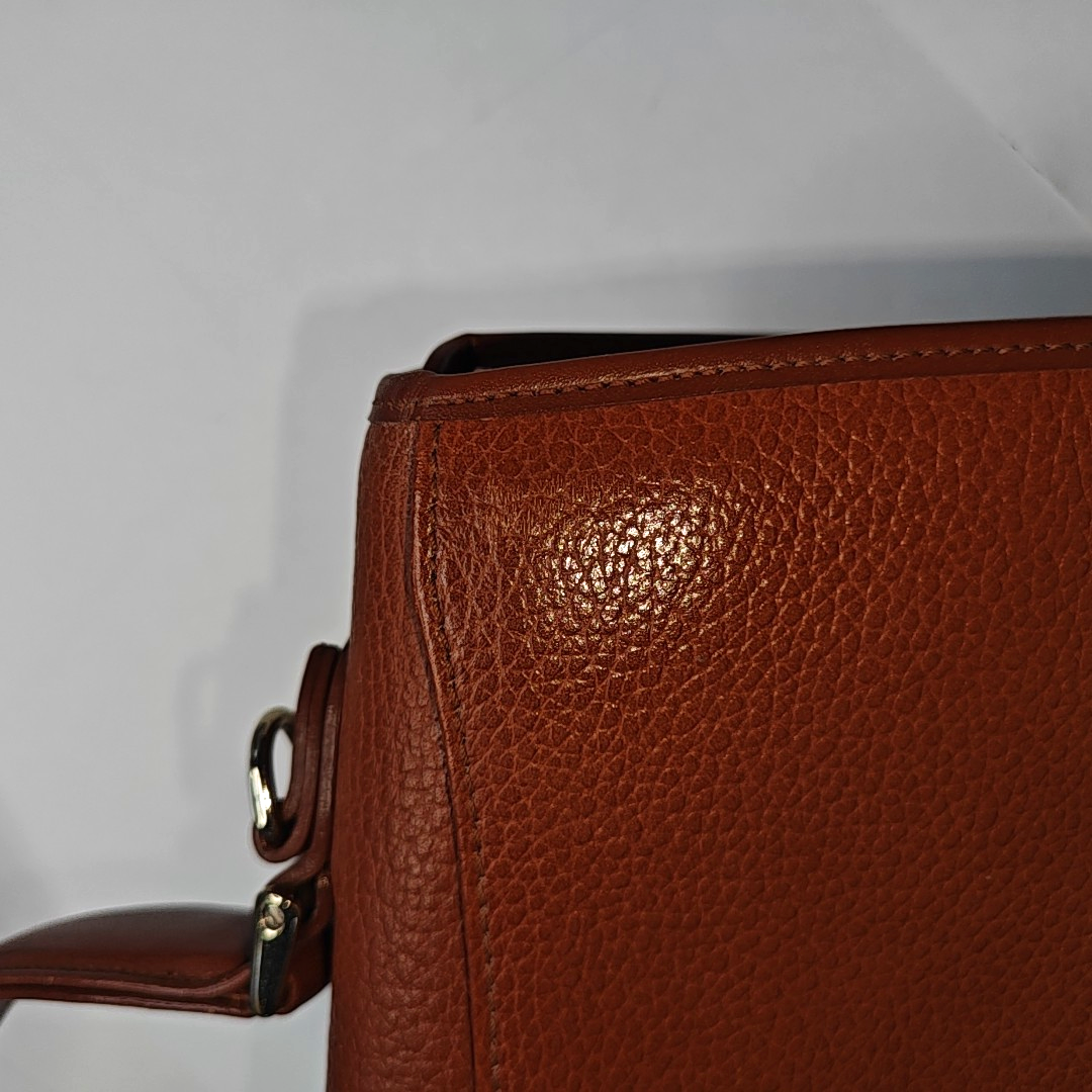 BURBERRY Brown Cowhide Handbag Silver Hardware-(SKU)-14318361