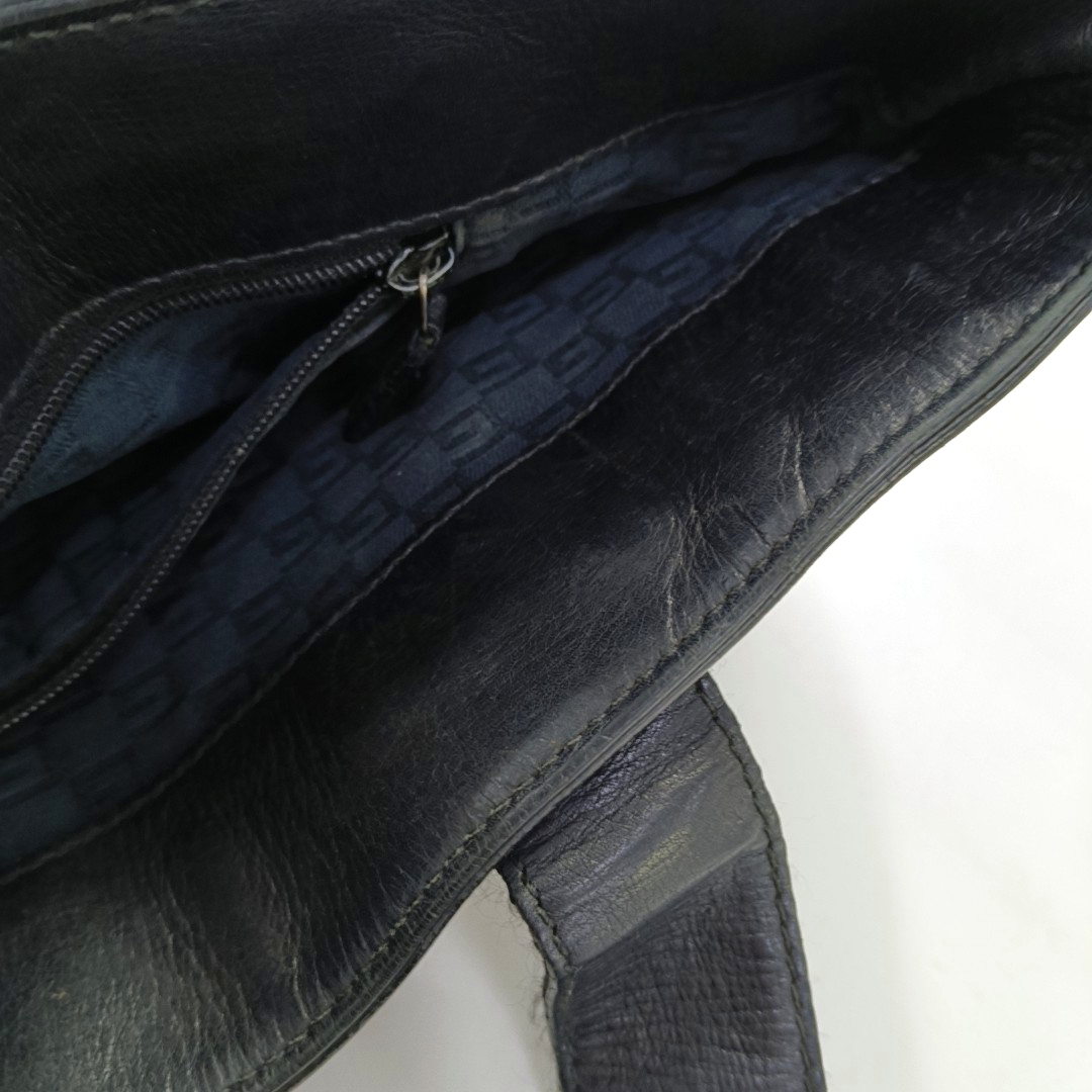 GUCCI Tote bag Black Leather Single Shoulder Bag Silver Hardware-(SKU)-945631188