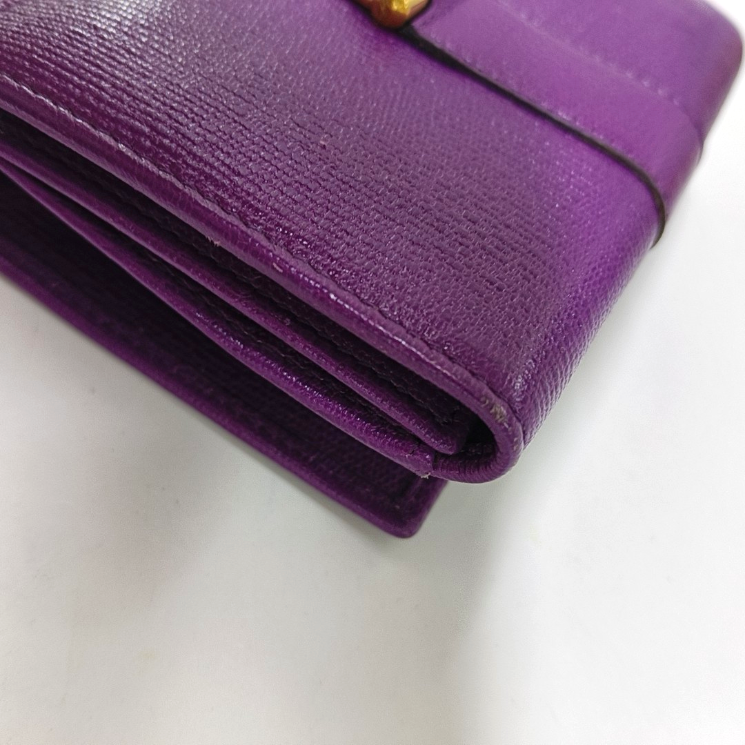 YSL CHYC Y LIGNE Super mini Purple Leather Embellished Clutch Golden hardware-(SKU)-929803684