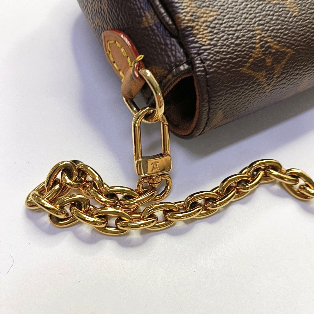 LOUIS VUITTON IVY Brown Coated Canvas Monogram Shoulder Bag Crossbody Bag Handbag 2 Detachable Straps Gold Hardware-(SKU)-969396104