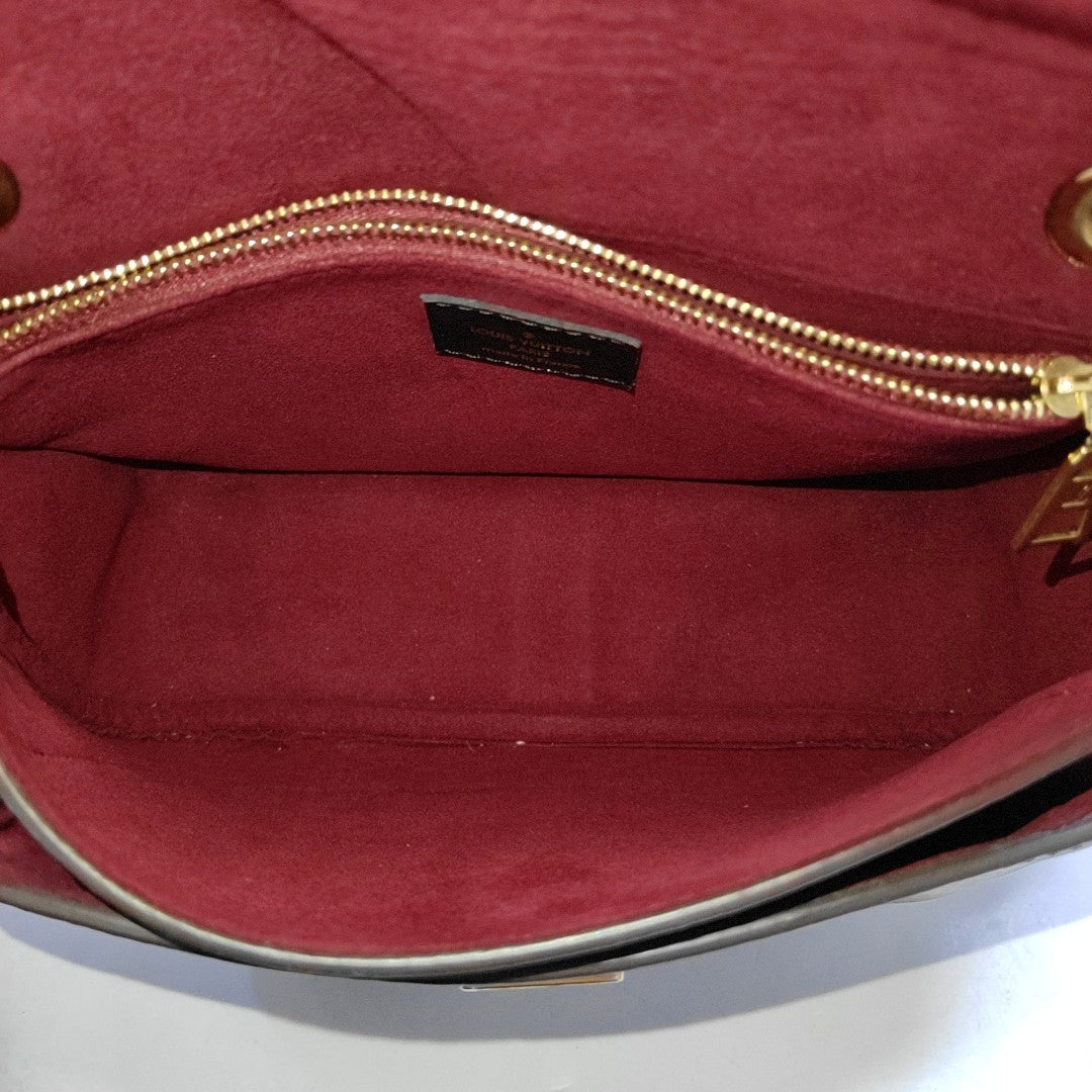 LOUIS VUITTON PASSY Brown Coated Canvas Monogram Crossbody Shoulder Bag with Gold Hardware-(SKU)-969470461
