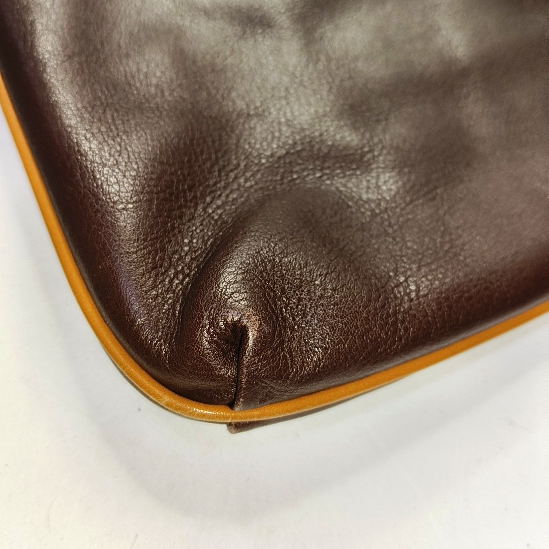 CELINE MACADAM CLUTCHES Dark Brown Cowhide Handbag Golden hardware-(SKU)-951570187