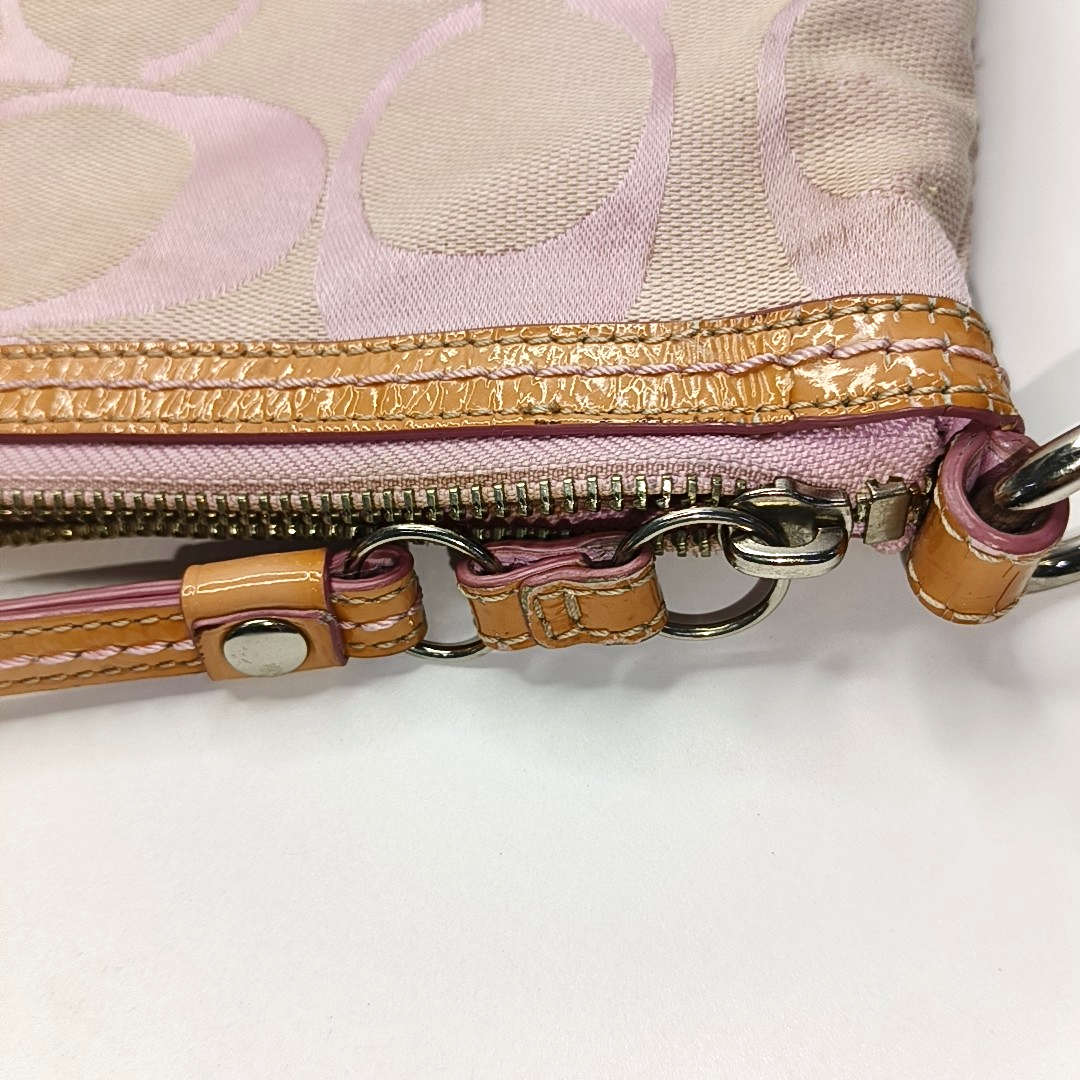 COACH Tote bag Beige canvas monogram floral single shoulder bag handbag crossbody Silver Hardware Removable shoulder strap-(SKU)-929326299
