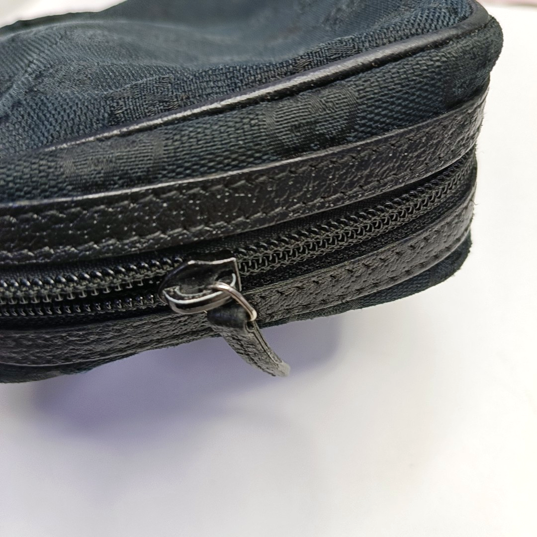 GUCCI Camera Bag Black canvas monogram handbag Black hardware-(SKU)-952266116
