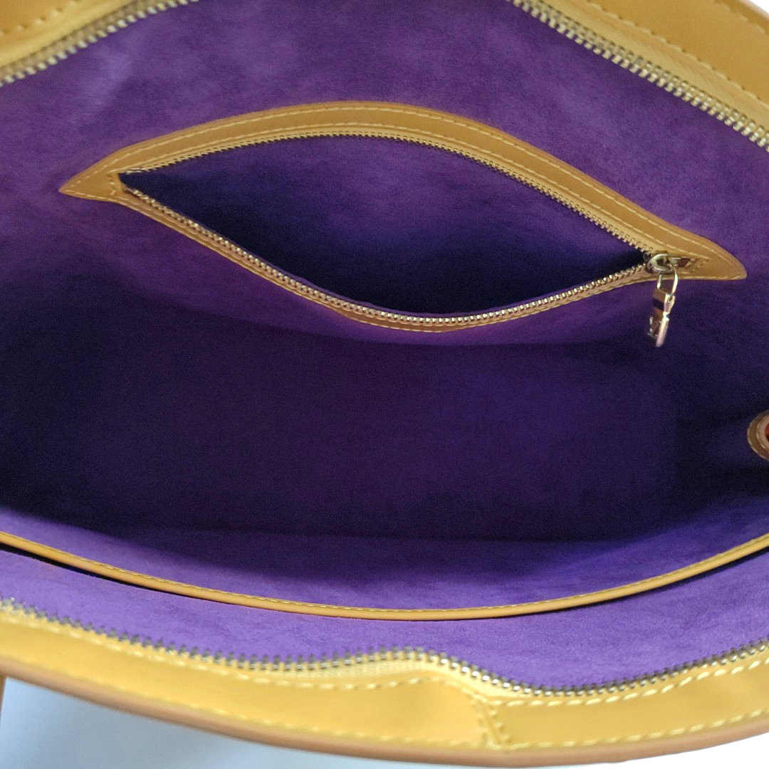 LOUIS VUITTON LUSSAC 黄色EPI牛皮水波纹Shoulder Bag Golden hardware Vintage model-(SKU)-959138039