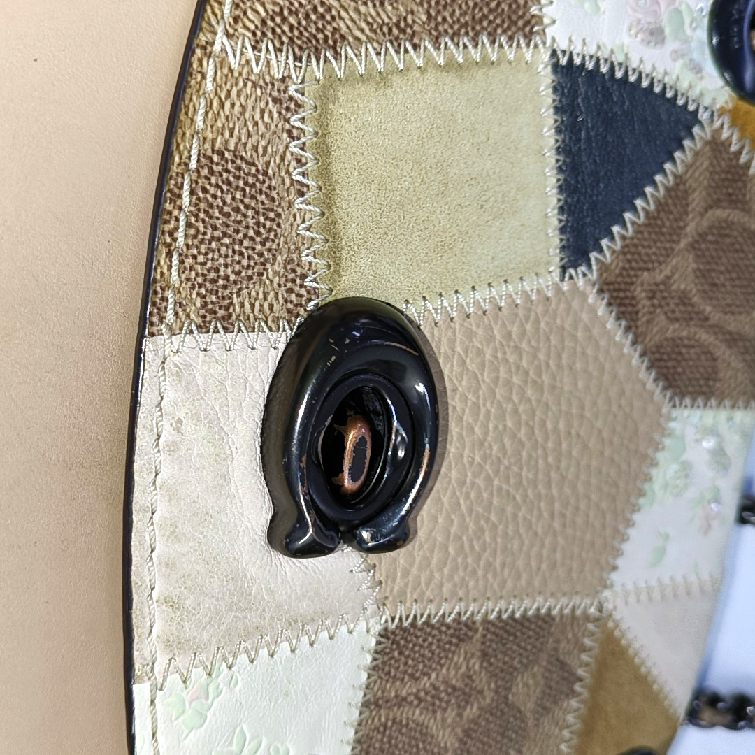 COACH PARKER 26 Multicolor Cowhide Monogrammed Single Shoulder Bag Crossbody Ruthenium color hardware-(SKU)-939954469