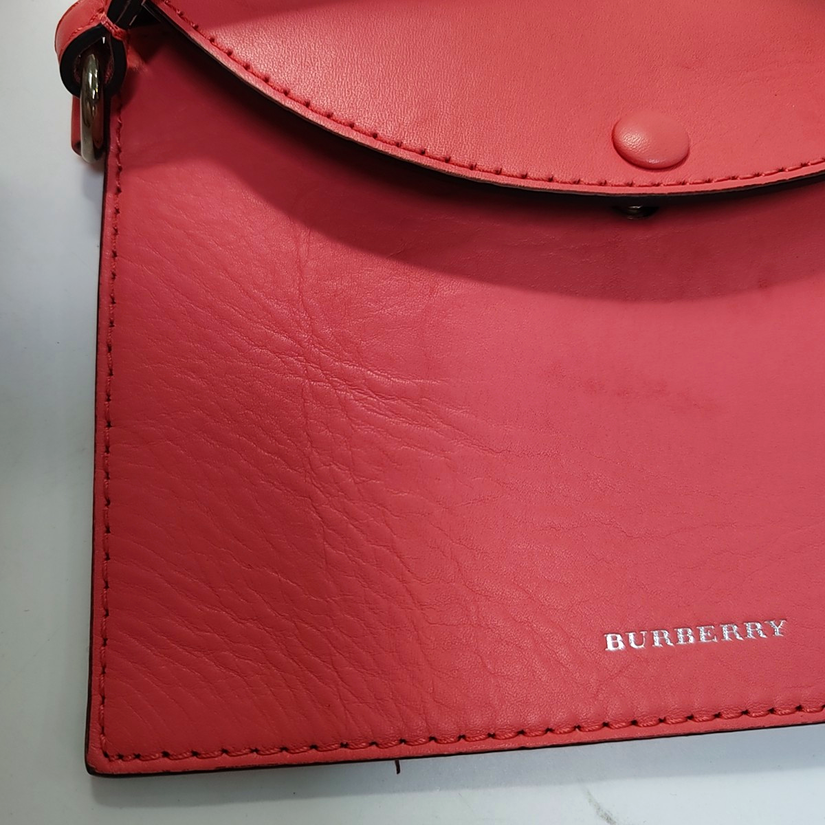 BURBERRY Bucket bag Pink Cowhide Single Shoulder Bag Tote Bag Silver Hardware Pouch detachable shoulder strap-(SKU)-940766146