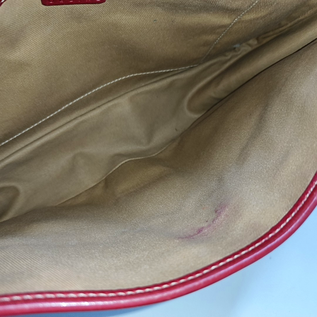 CELINE Khaki Coated Canvas Triumph Monogram Single Shoulder Bag Golden hardware-(SKU)-948124316