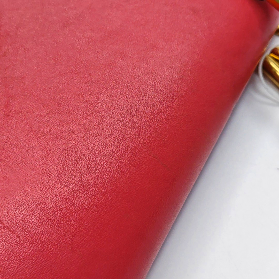Chloé Drew Medium size Red Leather Piggy Bag Crossbody Single Shoulder Bag Golden hardware-(SKU)-957567853