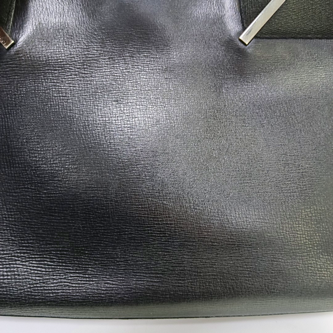 GUCCI Tote bag Black Leather Single Shoulder Bag Silver Hardware-(SKU)-945631188