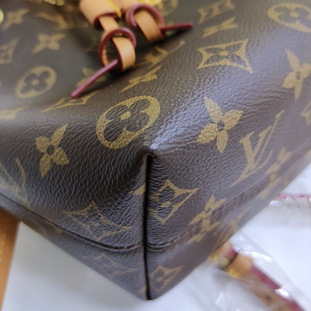 LOUIS VUITTON MONTSOURIS BB Brown Coated Canvas Monogram Backpack Golden Hardware 2 Removable Straps-(SKU)-959106481