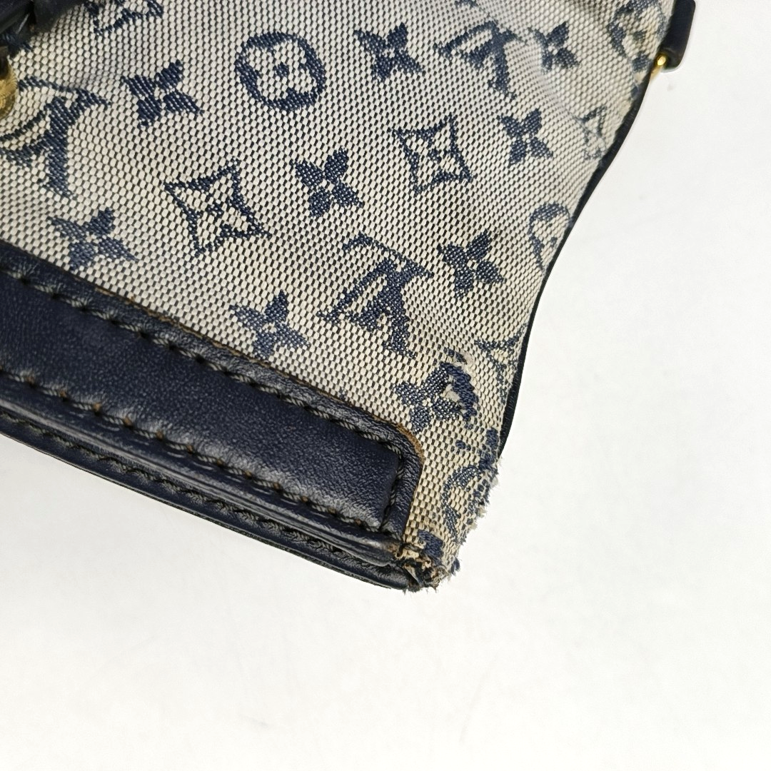 LOUIS VUITTON FRANCOISE Blue Canvas Monogram Single Shoulder Bag Handbag Golden hardware Removable shoulder strap-(SKU)-949164119