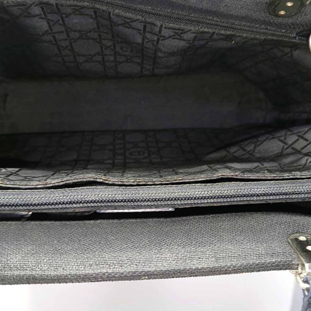 DIOR Tote bag Black Fabric Single Shoulder Bag Silver Hardware Pouch detachable shoulder strap-(SKU)-929190229
