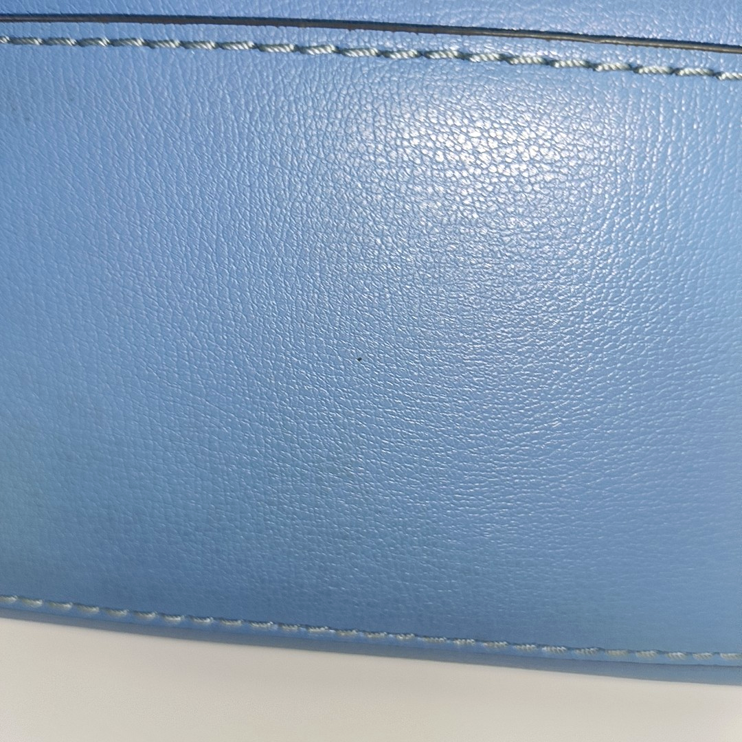 MICHAEL KORS Tote bag Small size Blue Cowhide Studs Single Shoulder Bag Tote Bag Crossbody Bag Golden hardware Removable shoulder strap-(SKU)-929655506