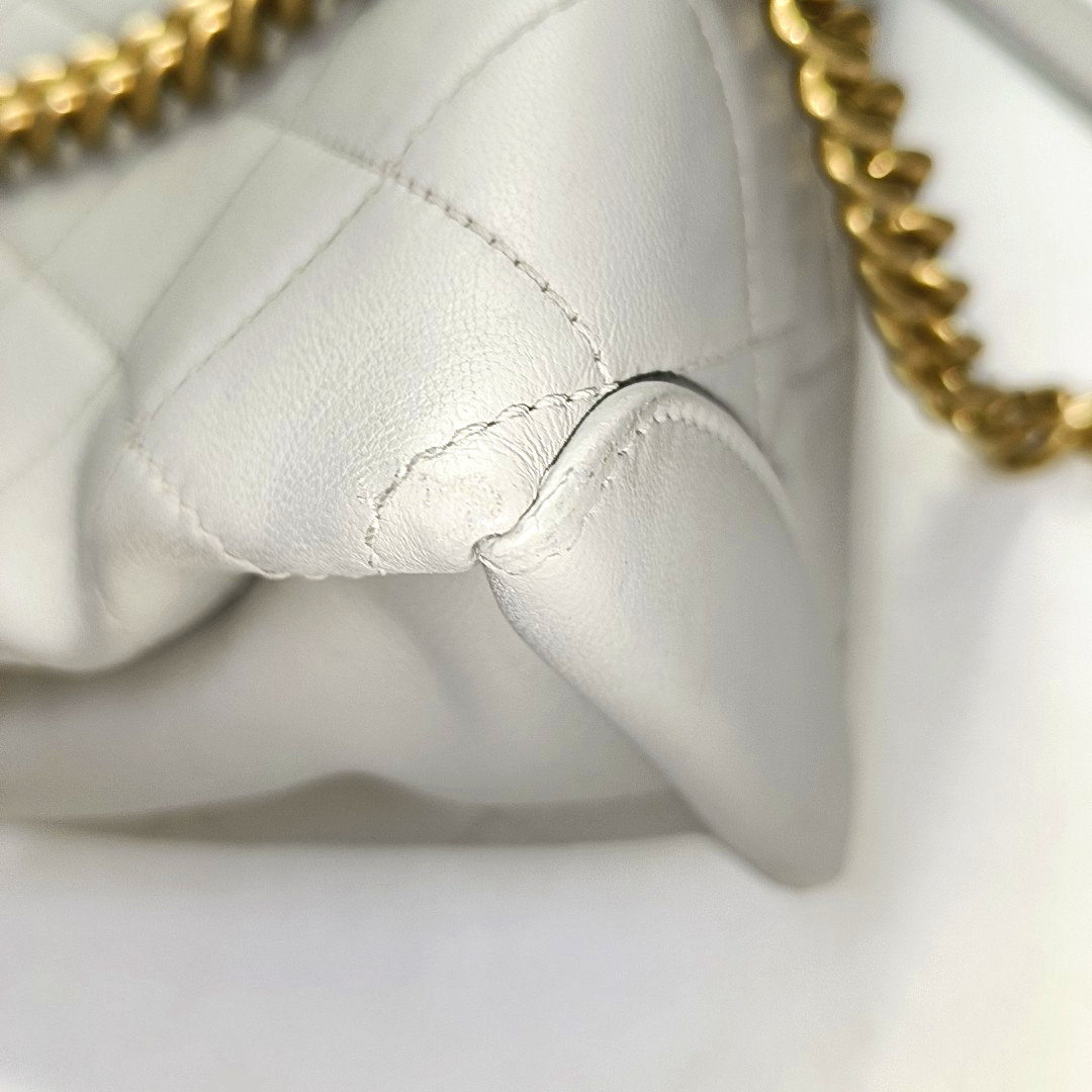 CHANEL TRENDY CC Grey Calfskin Quilted Crossbody Single Shoulder Bag with Gold Hardware, 28 Clasp-(SKU)-952289856