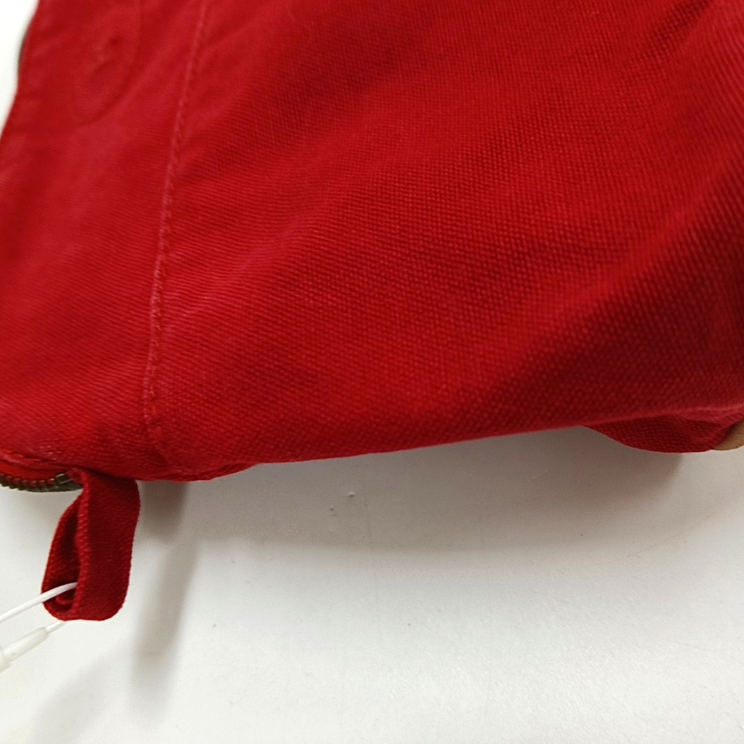 HERMÈS Bolide Medium size Flag Red Canvas Embroidered Handbag Golden hardware-(SKU)-959737695