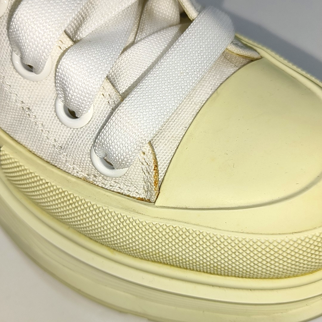 Alexander McQUEEN 36code White Fabric Women's Athletic Casual Shoes Spring and Autumn-(SKU)-13846823