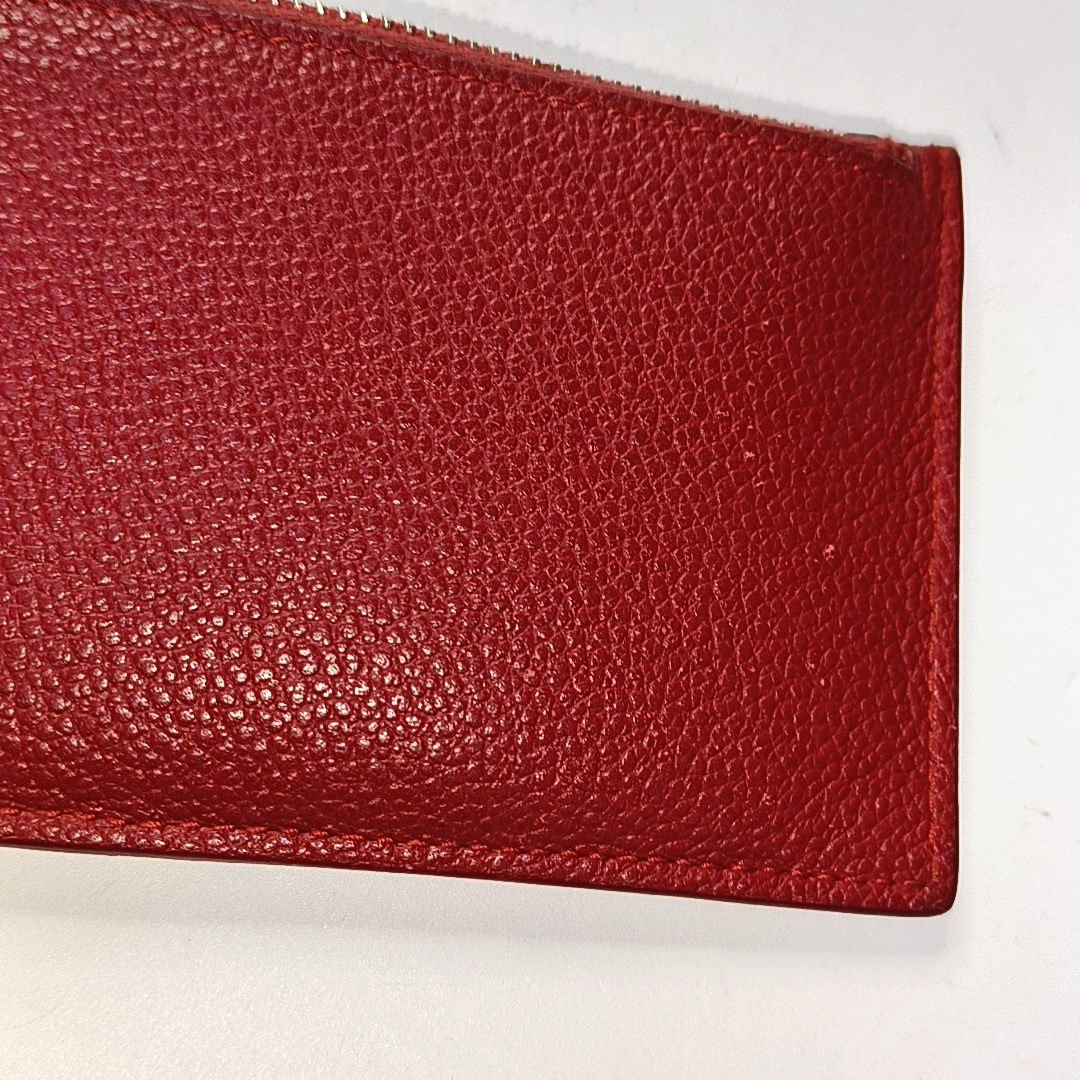 YSL FRAGMENTSRed Cowhide Card Case Complete Accessories-(SKU)-957693346