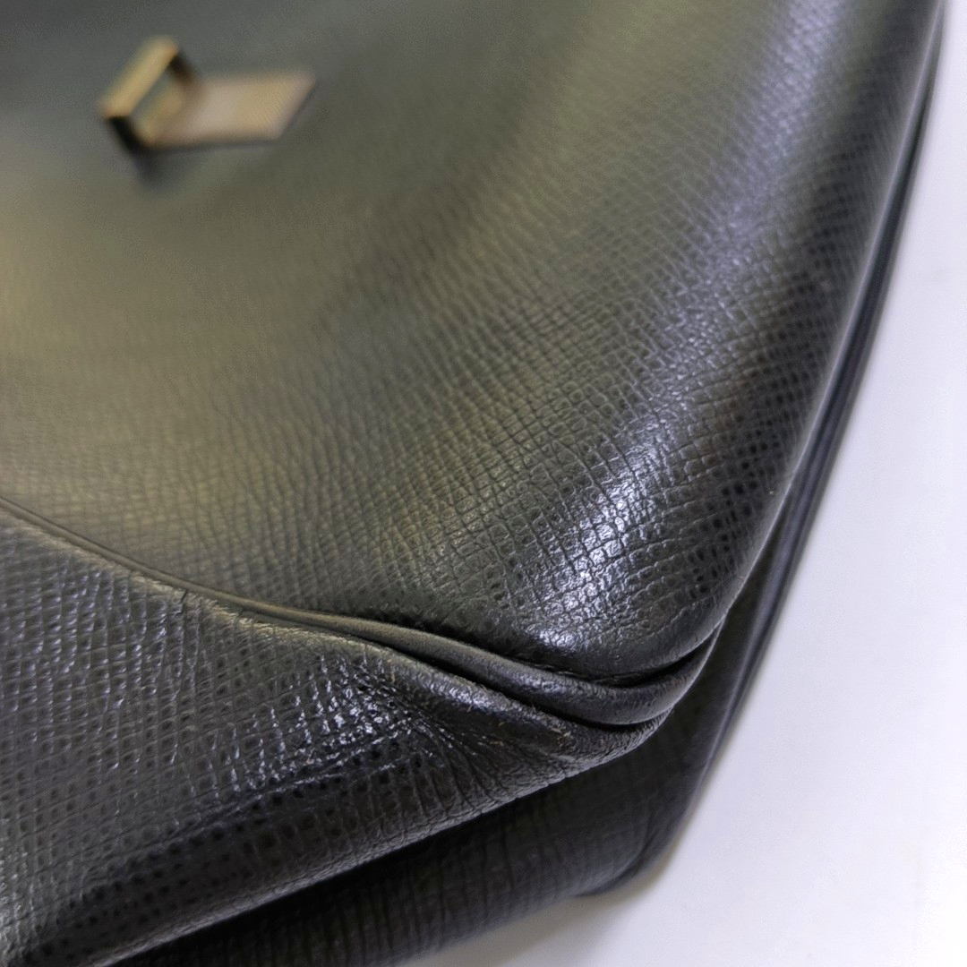 LOUIS VUITTON YARANGA Black Leather Embossed Single Shoulder Bag Tote Silver Hardware-(SKU)-942031838