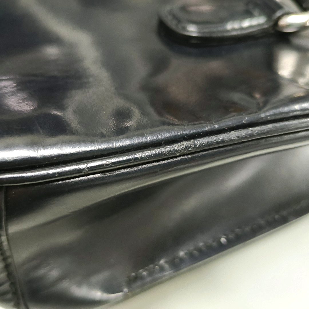 GUCCI Black cowhide tote bag Silver Hardware-(SKU)-13379697