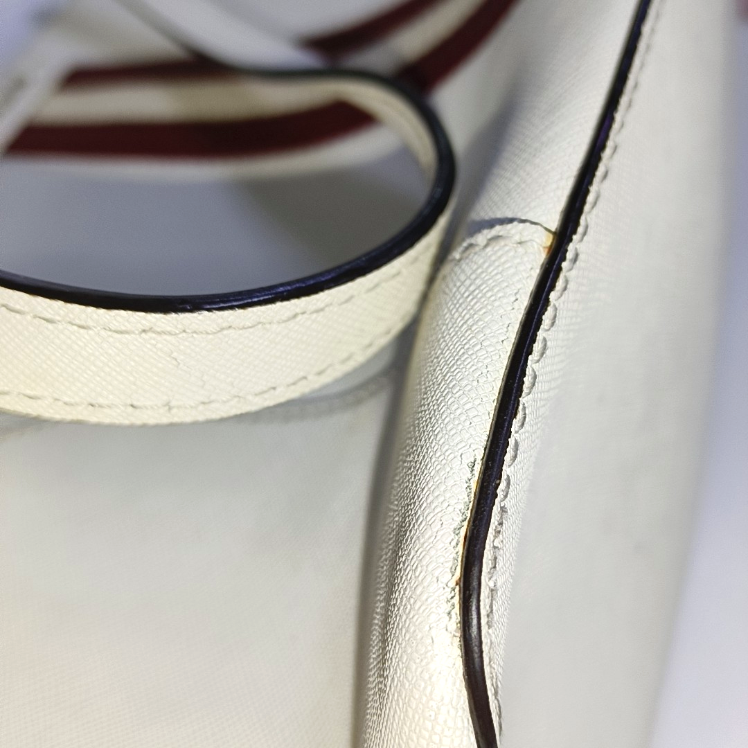 BALLY Tote bag White Cowhide Single Shoulder Bag Tote Silver Hardware shoulder straps-(SKU)-939934719