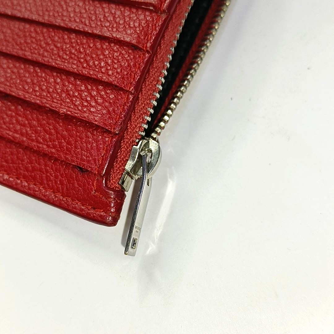 YSL FRAGMENTSRed Cowhide Card Case Complete Accessories-(SKU)-957693346