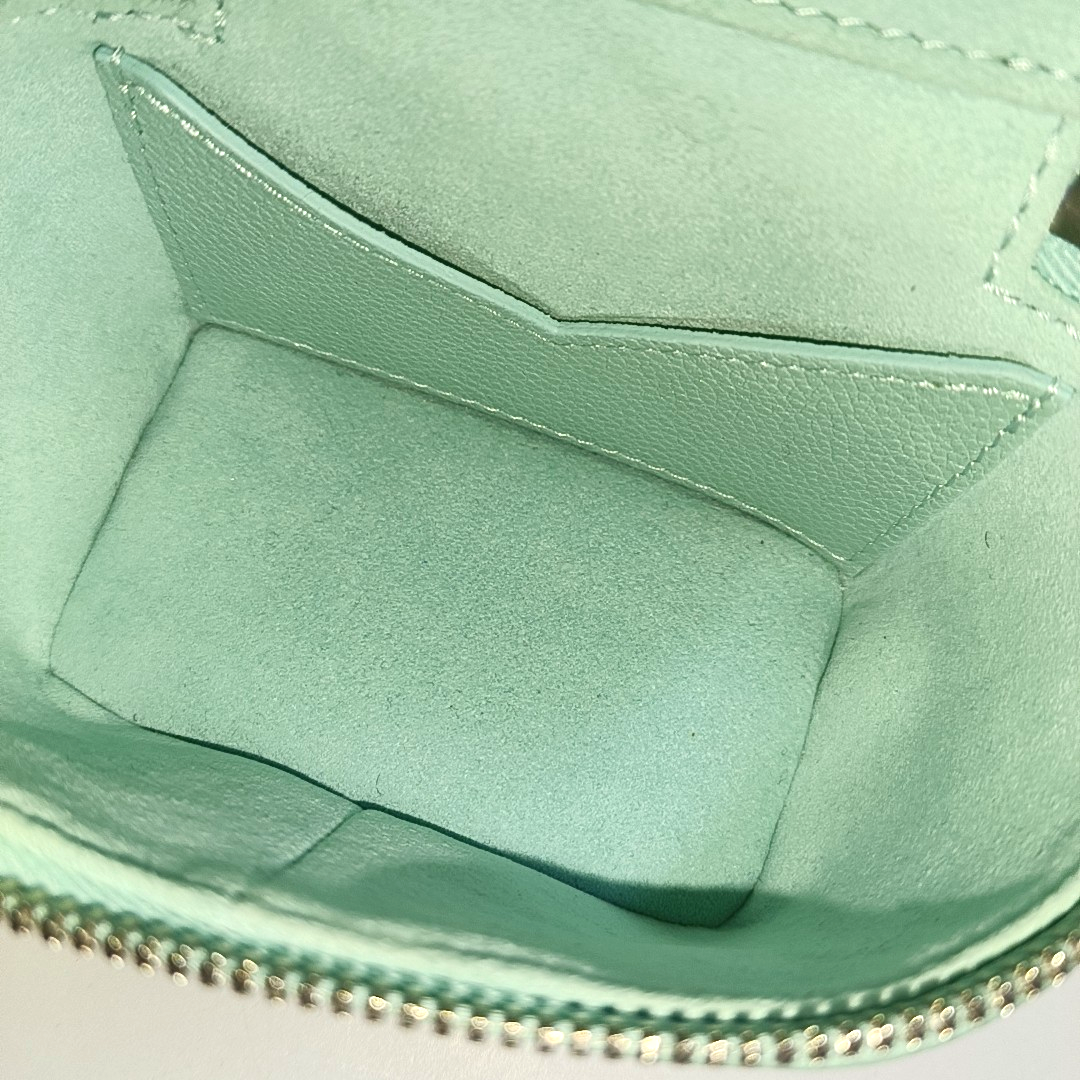 LOUIS VUITTON NICE Turquoise Green Leather Monogram Embossed Shoulder Bag Silver Hardware Removable Strap-(SKU)-942263065
