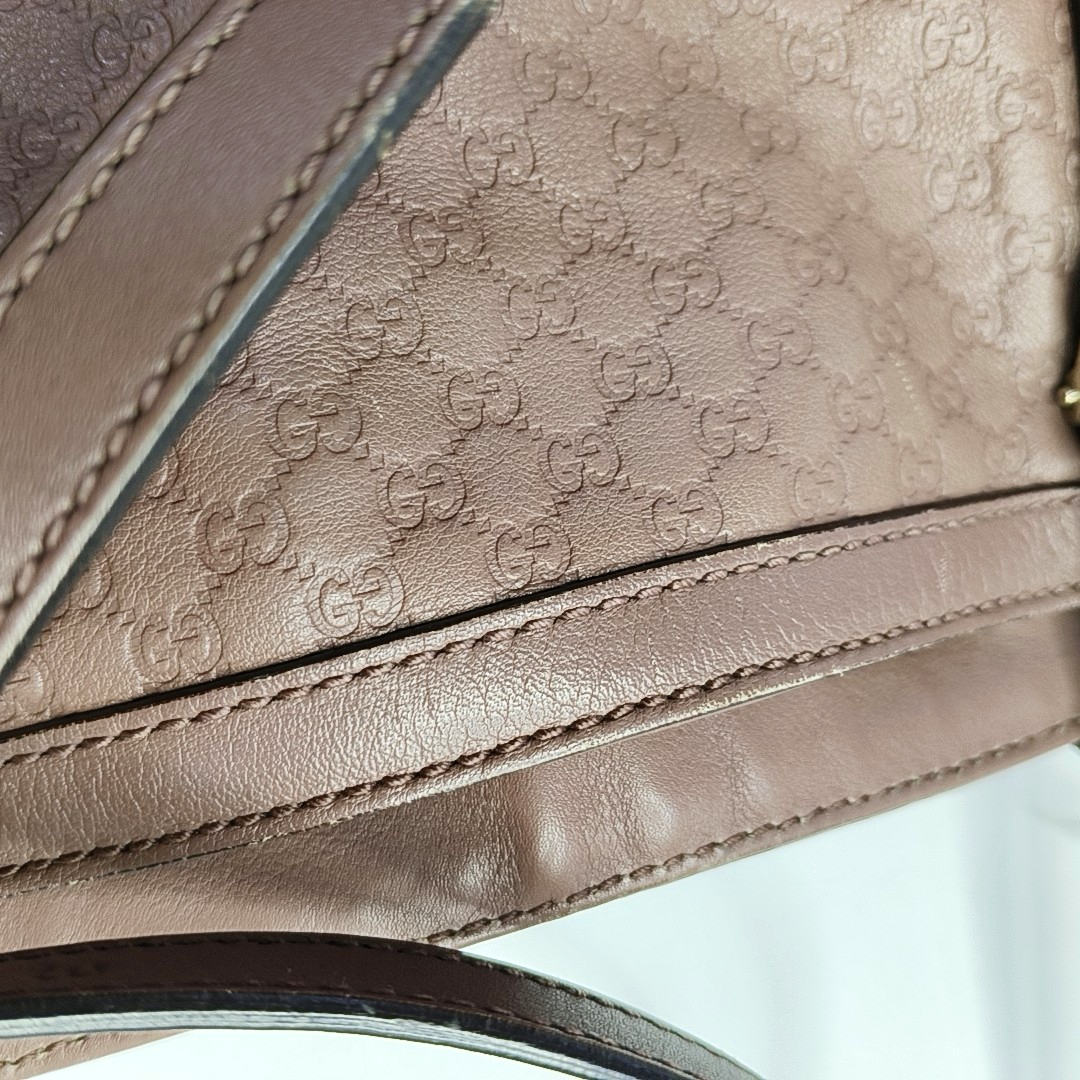 GUCCI Microguccissima Beige Cowhide Monogram Jacquard Shoulder Bag Crossbody Bag Golden hardware-(SKU)-945794351