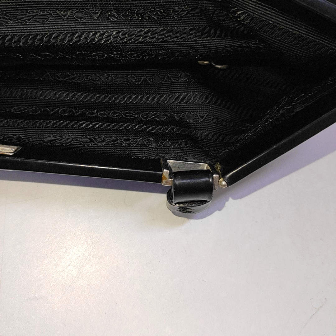 PRADA Tote bag Black Nylon Single Shoulder Bag Tote Bag Silver Hardware-(SKU)-941056394