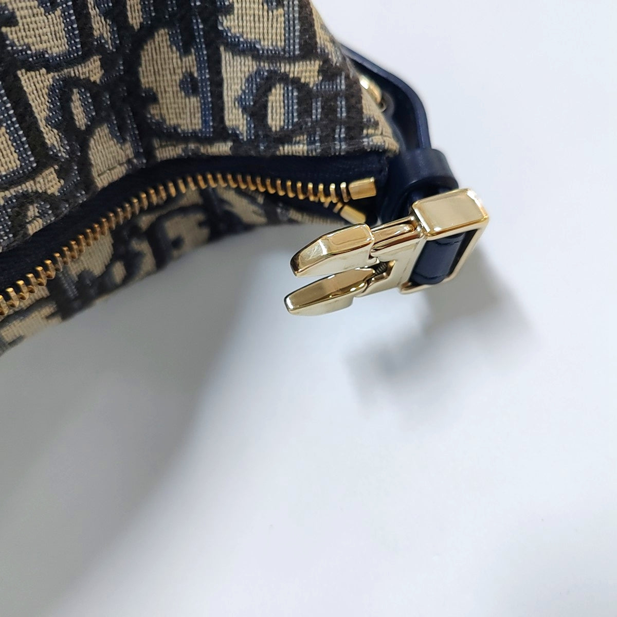 DIOR Diortravel Nomad Medium Gray Canvas Monogram Floral Jacquard Handbag Gold Hardware-(SKU)-967326935