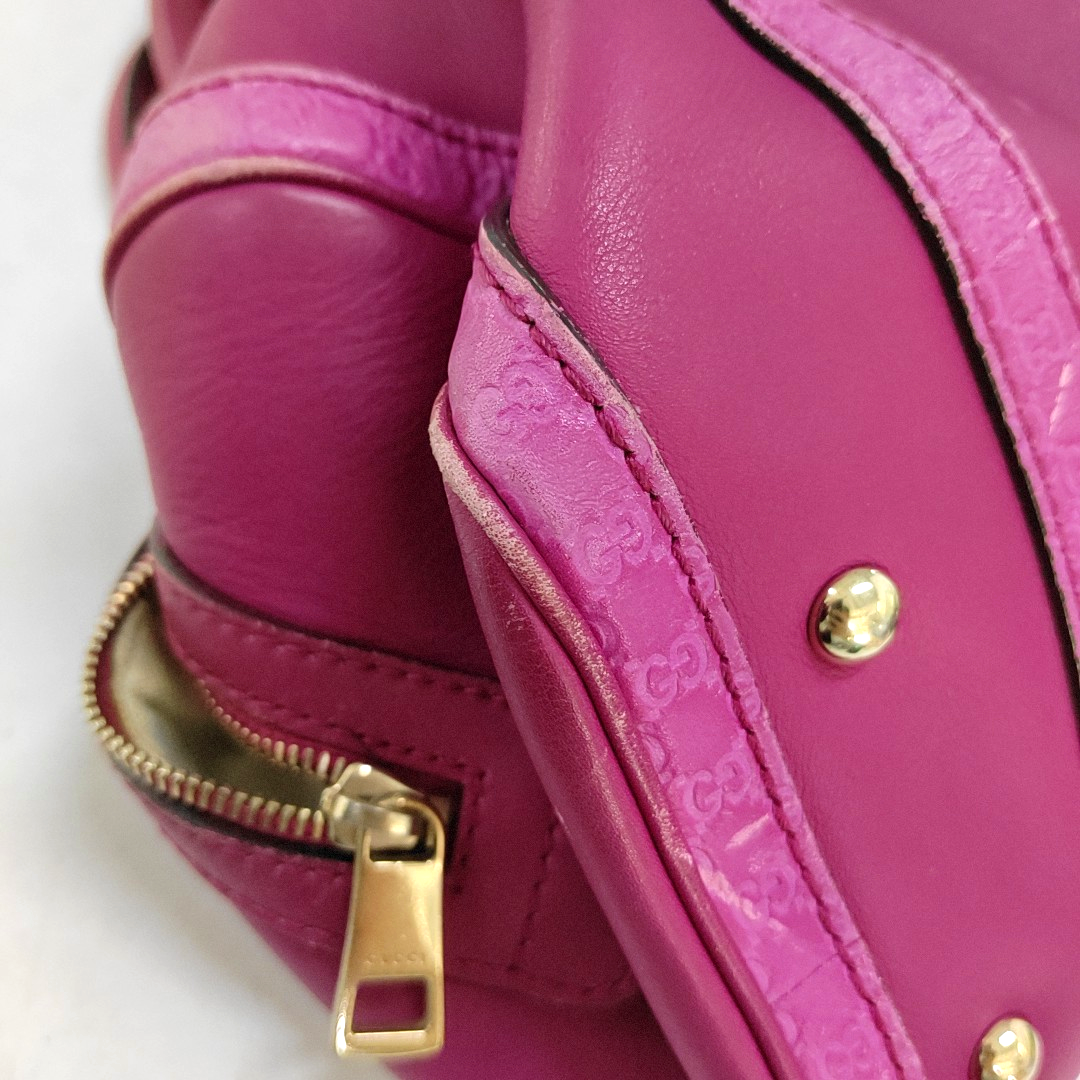 GUCCI Pink Calf Leather Grained Handbag Golden hardware-(SKU)-950007932