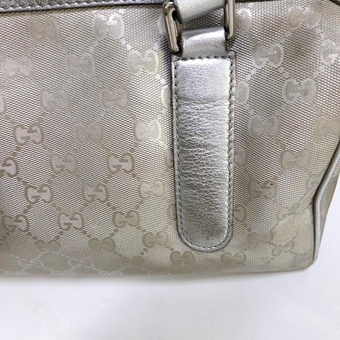 GUCCI Guccissima Silver Coated Canvas Monogram Handbag Silver Hardware-(SKU)-951869728