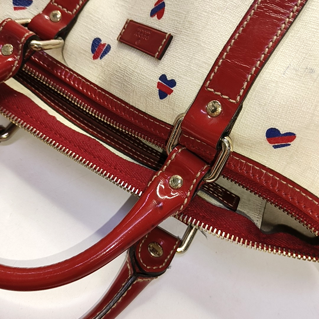 GUCCI Joy Beige Coated Canvas Printed Tote Bag Golden hardware-(SKU)-955096303